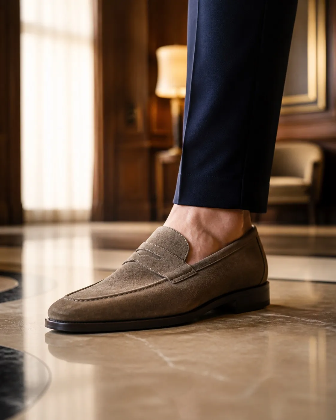 Herrenloafer aus Veloursleder